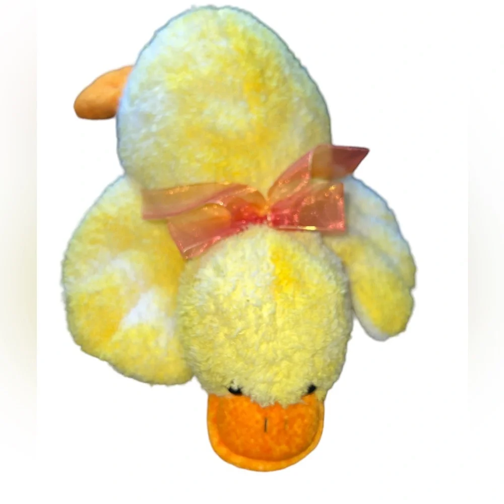 Rare People Pals Terry Cloth Duck Platypus 16” Yellow White Orange - Picture 1 of 3